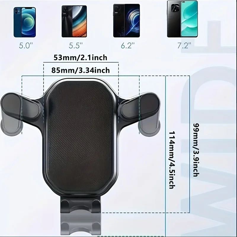 Air Vent Car Phone Holder Clip | Universal Fit 4.7–6.7 Inch Devices