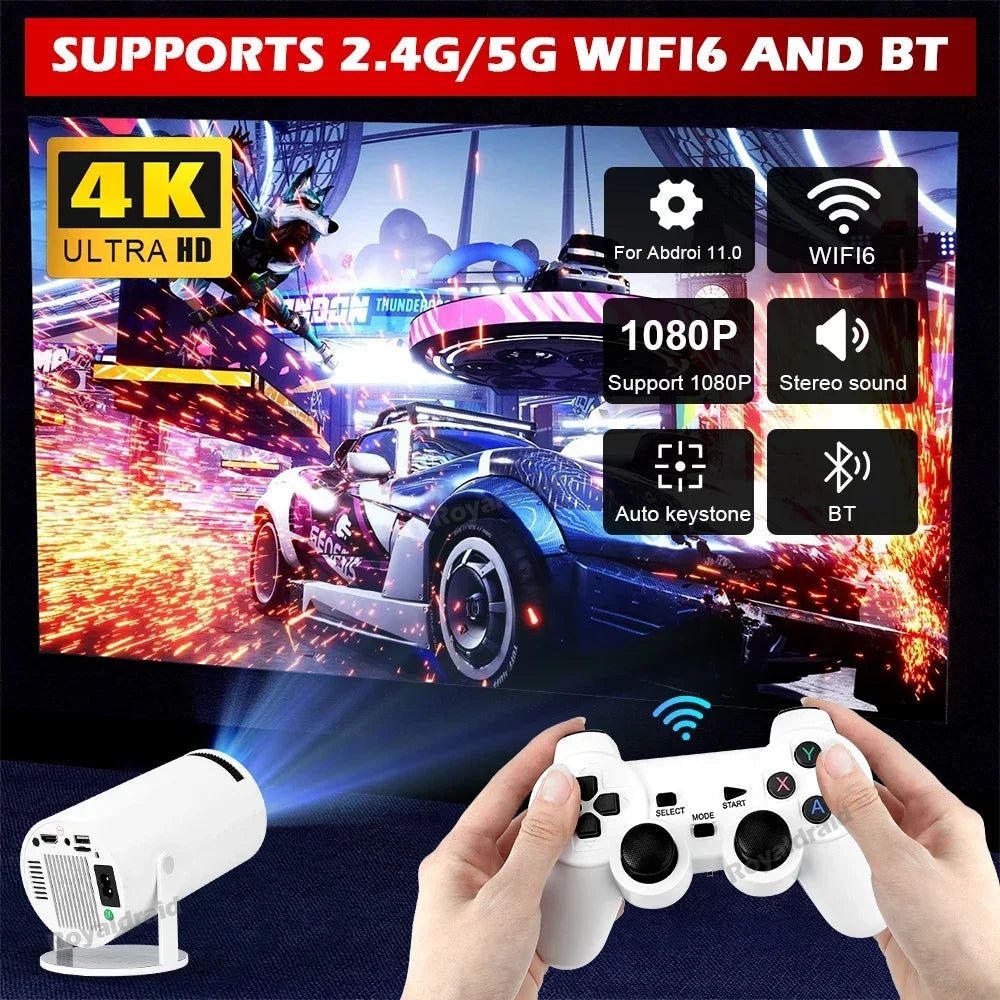 Portable Retro Gaming Projector Console | 19,000+ Games, 4K, 2 Wireless Controllers