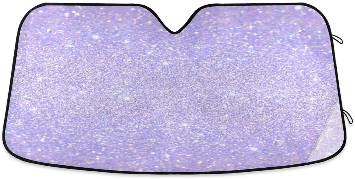 Pink Glitter Car Windshield Sunshade – UV Sun Shield Visor for Women | Fits Most Cars