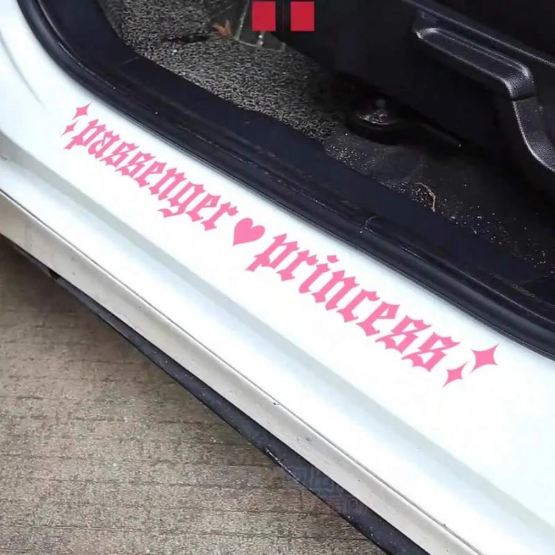 Passenger Princess Vinyl Car Window Sticker – Girly Car Decal for Women & Teen Girls