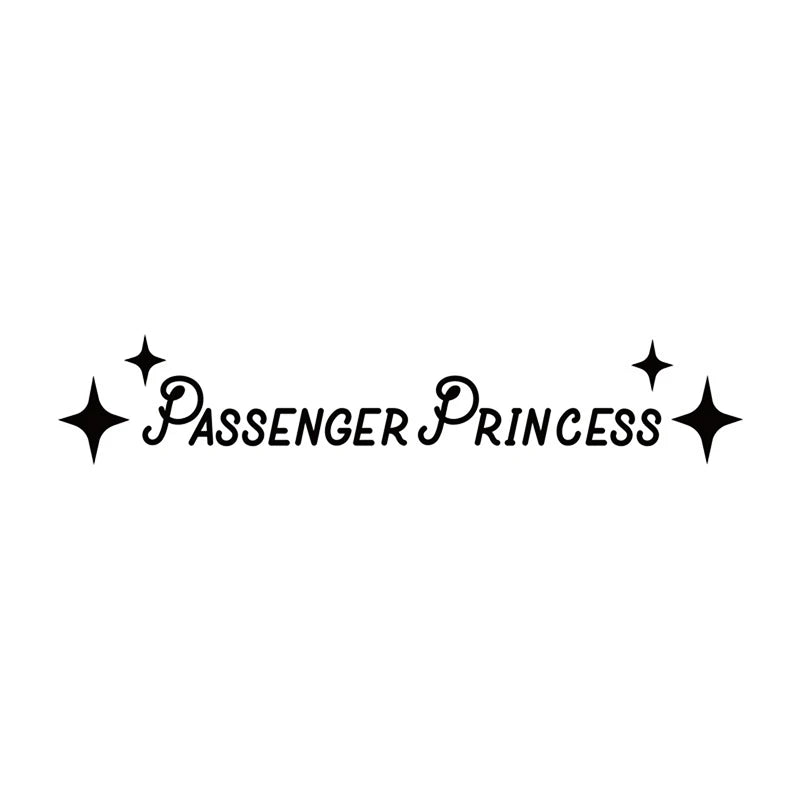 Passenger Princess Mirror Car Decal Sticker – Cute Vinyl Art Decoration for Car Interior & Doors