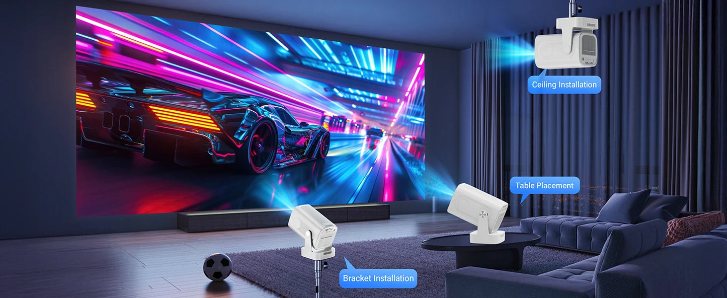 4K Native HD Projector | Android Built-In, WiFi 6