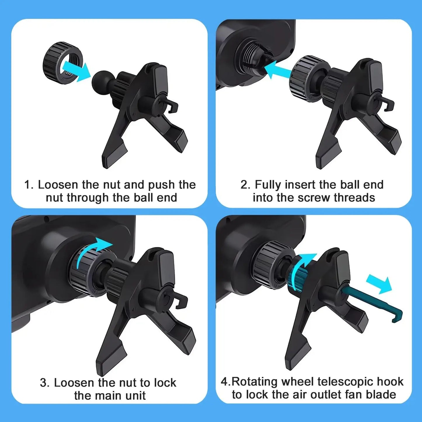 2-in-1 Auto-Grip Wireless Car Charger Mount | 15W Dual Coil, 360° Swivel