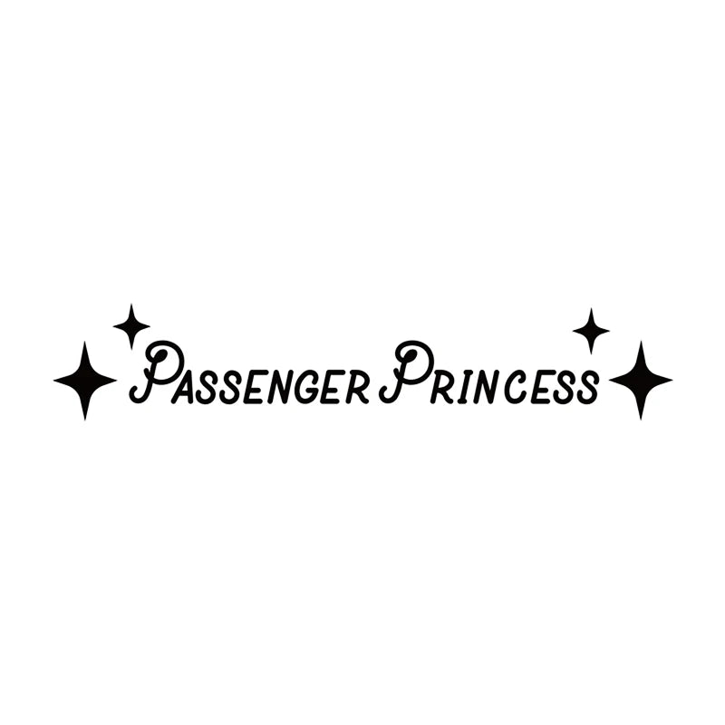 Passenger Princess Mirror Car Decal Sticker – Cute Vinyl Art Decoration for Car Interior & Doors