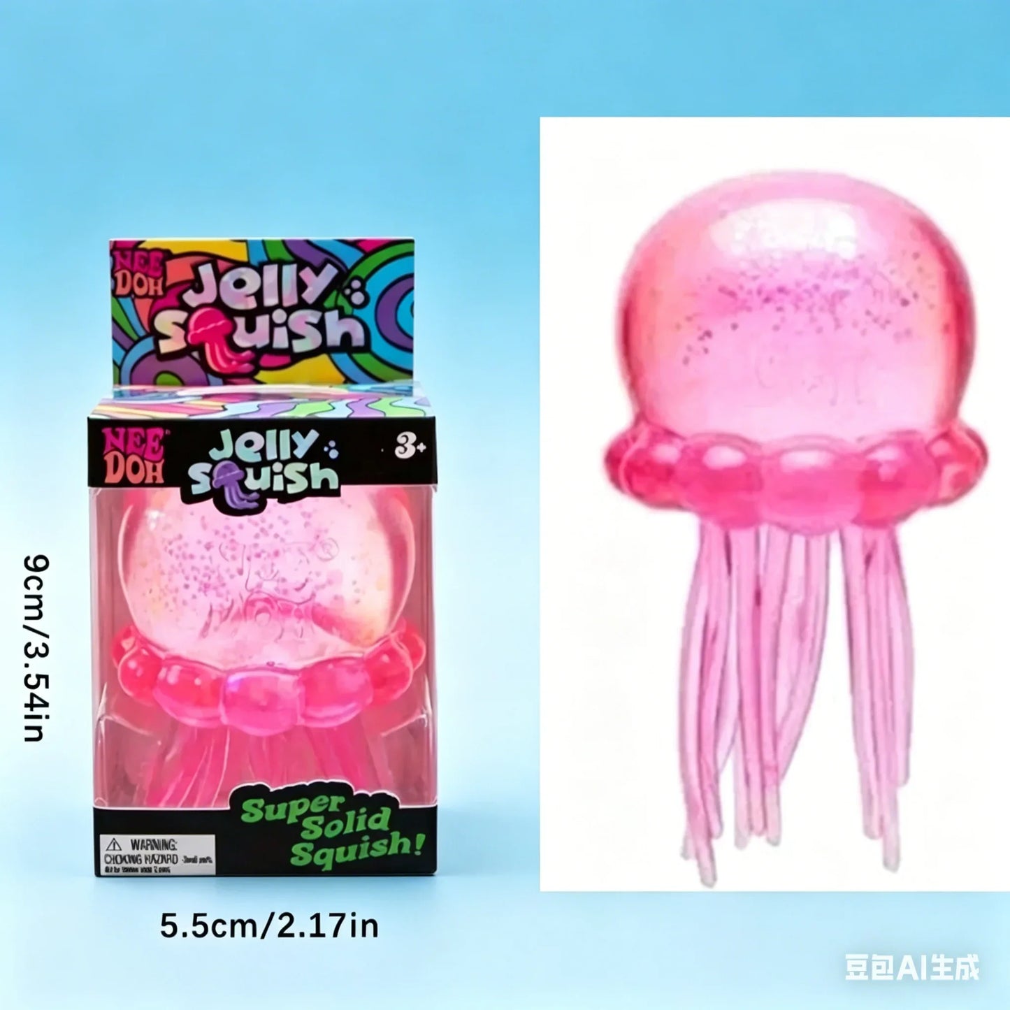 Music-Activated Jellyfish Stress Relief Toy | Squishy Sensory Fidget, Ages 14+