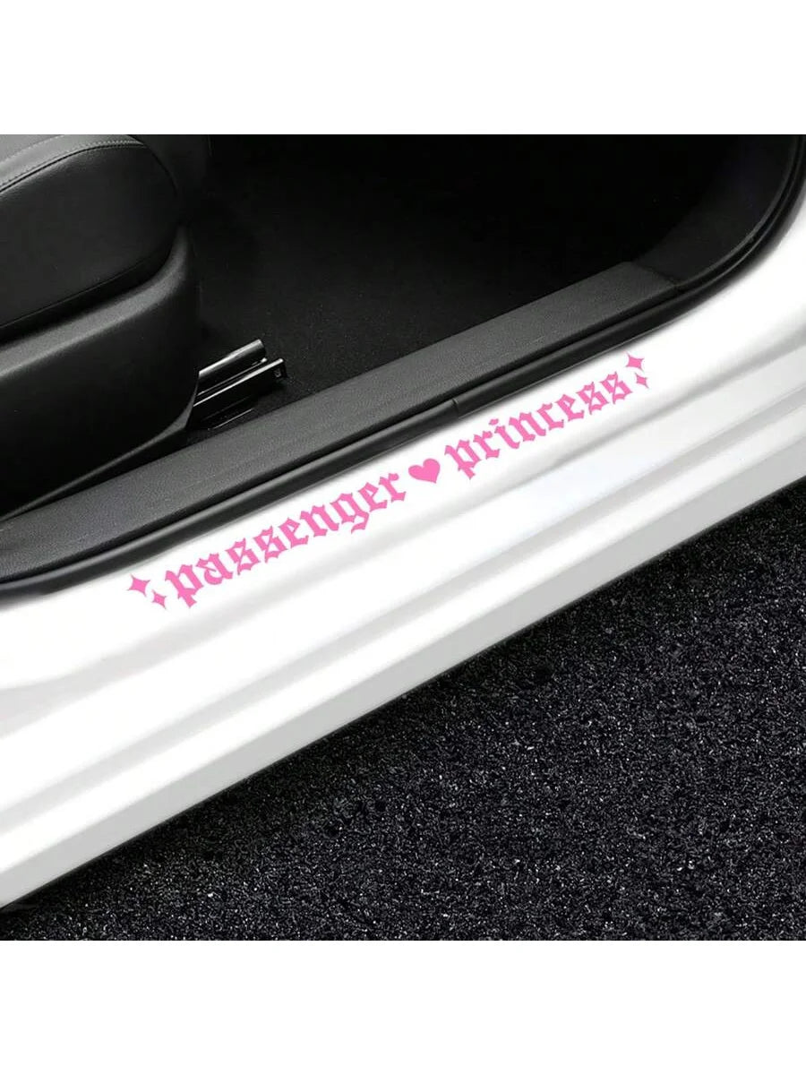 Passenger Princess Vinyl Car Window Sticker – Girly Car Decal for Women & Teen Girls