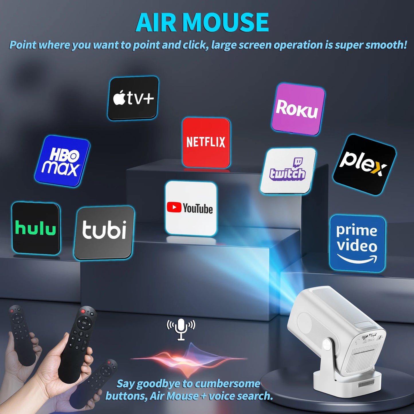 4K Native HD Projector | Android Built-In, WiFi 6