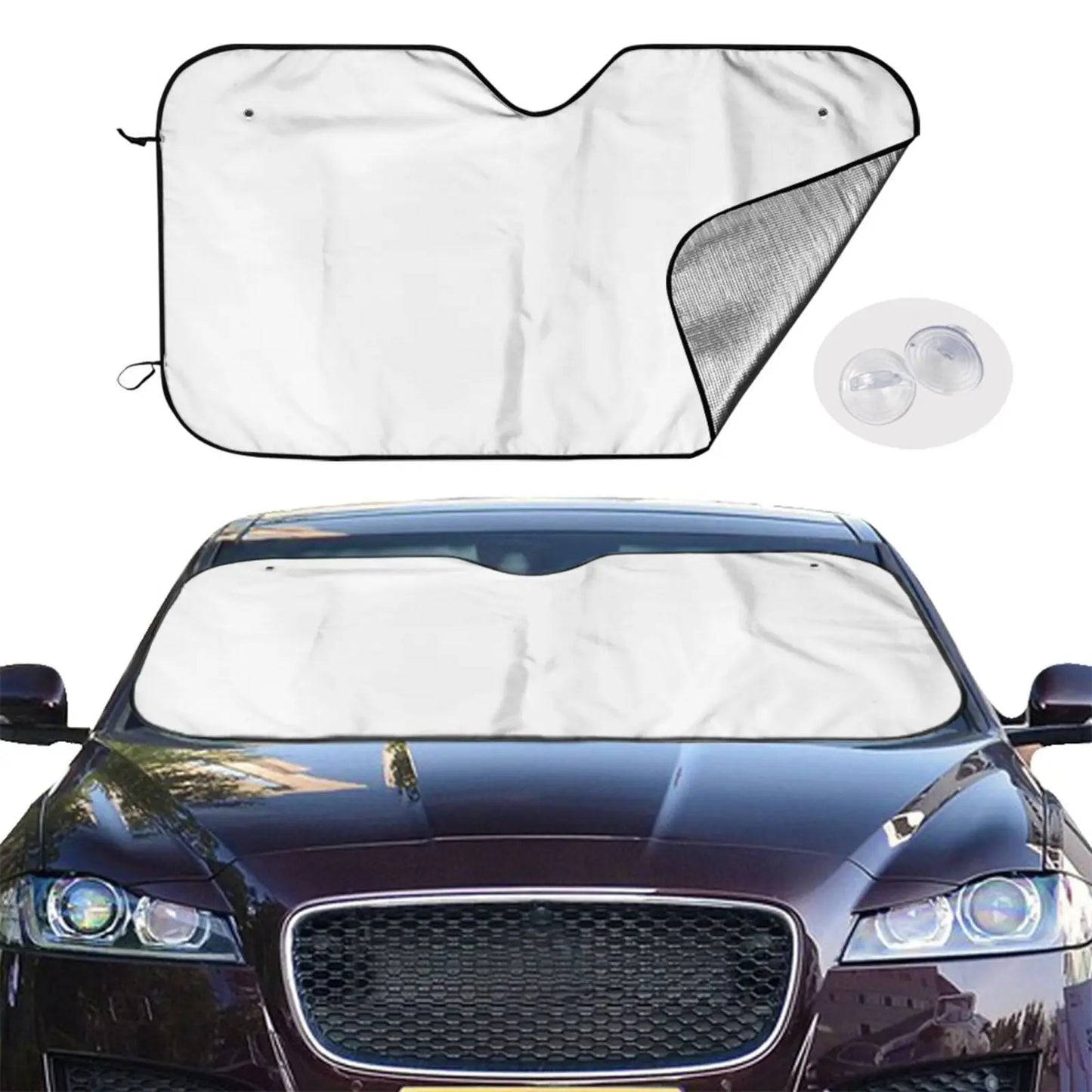 Pink Glitter Car Windshield Sunshade – UV Sun Shield Visor for Women | Fits Most Cars