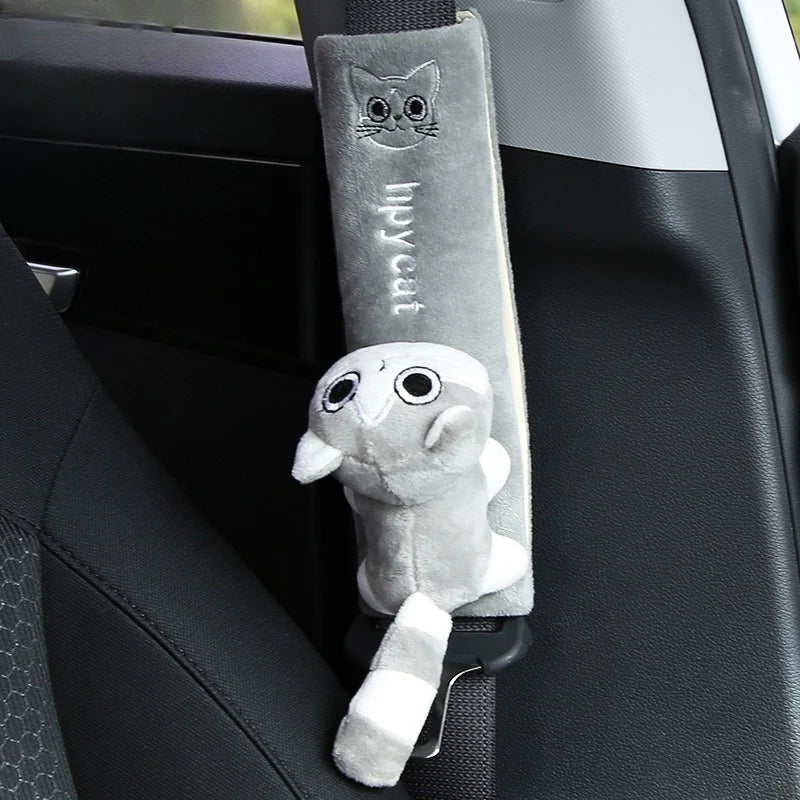 Cartoon Seat Belt Shoulder Protector Covers – Extended Safety Padding for Men & Women | Cute Car Interior Accessory