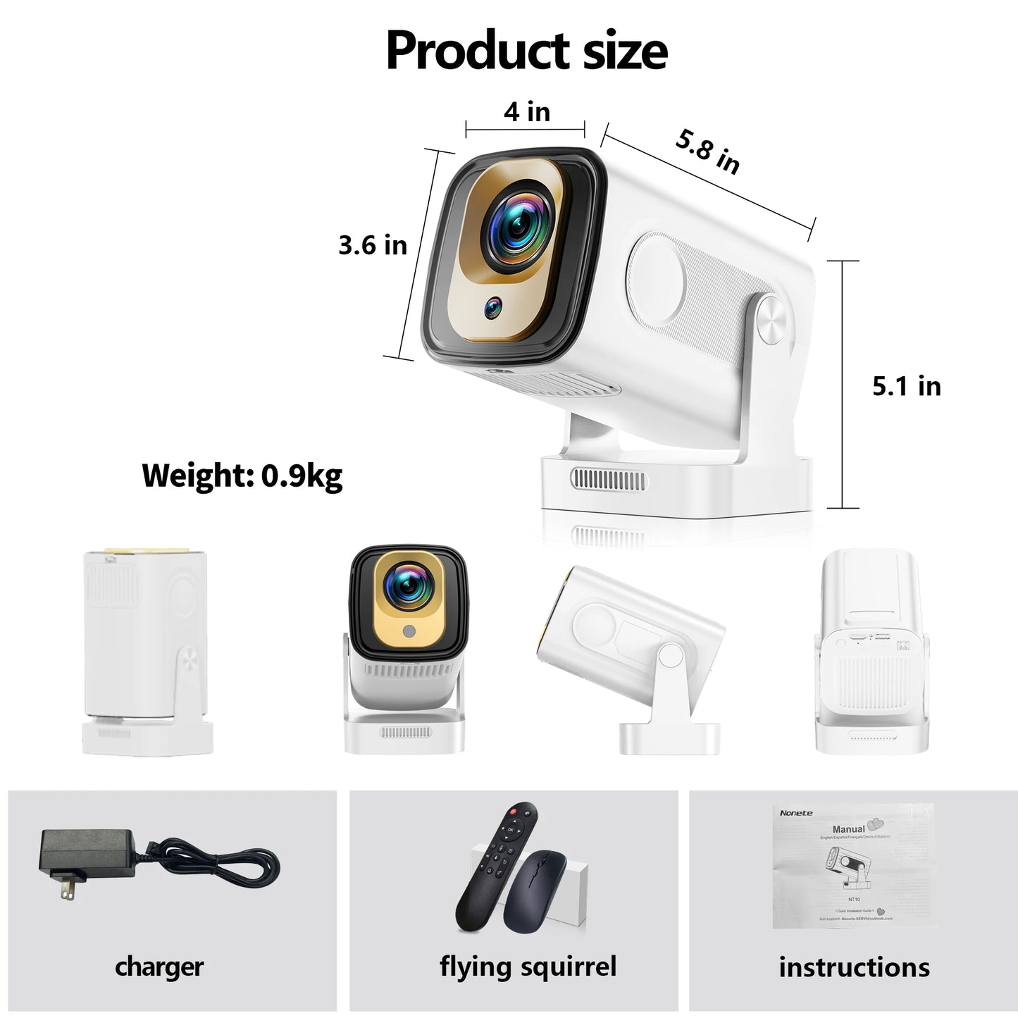4K Native HD Projector | Android Built-In, WiFi 6