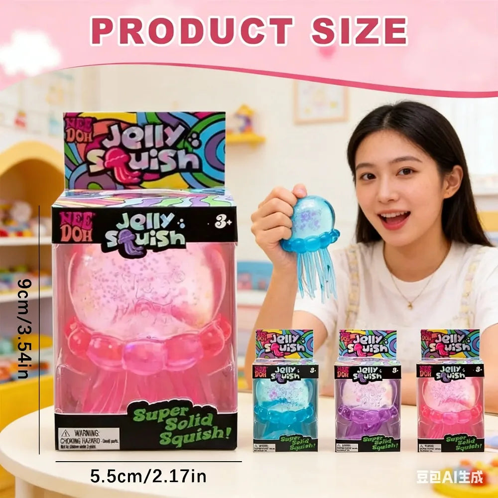 Music-Activated Jellyfish Stress Relief Toy | Squishy Sensory Fidget, Ages 14+