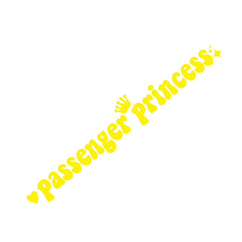 Passenger Princess Rearview Mirror Decal – Star Car Vinyl Sticker Interior Accessories for Women