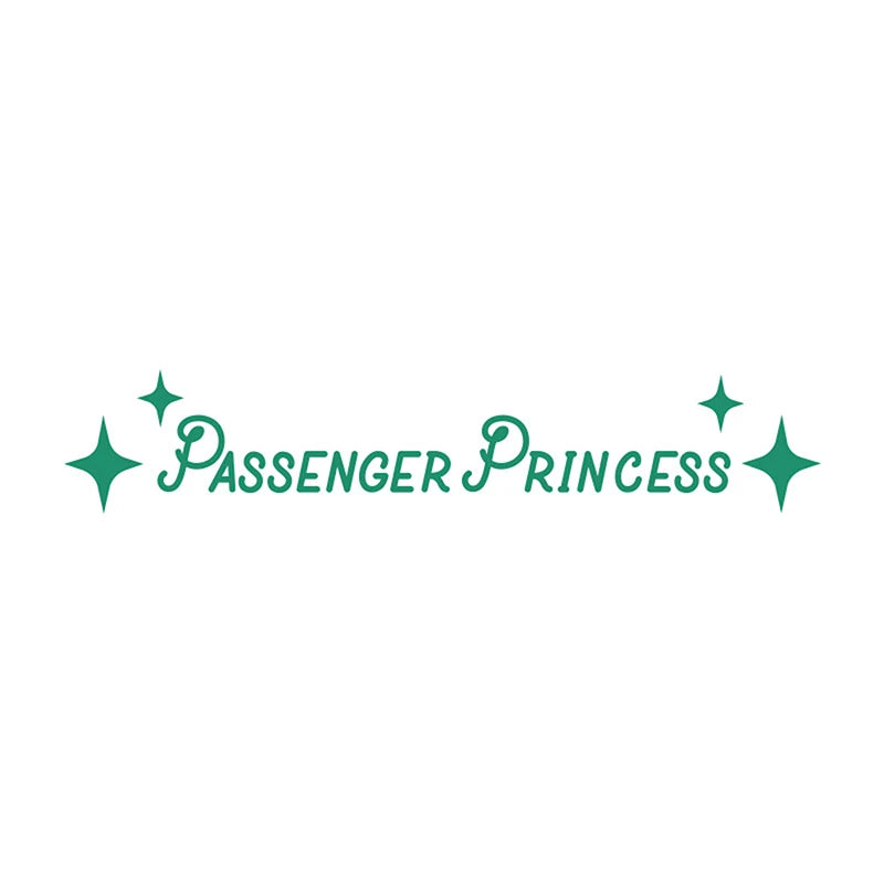 Passenger Princess Mirror Car Decal Sticker – Cute Vinyl Art Decoration for Car Interior & Doors
