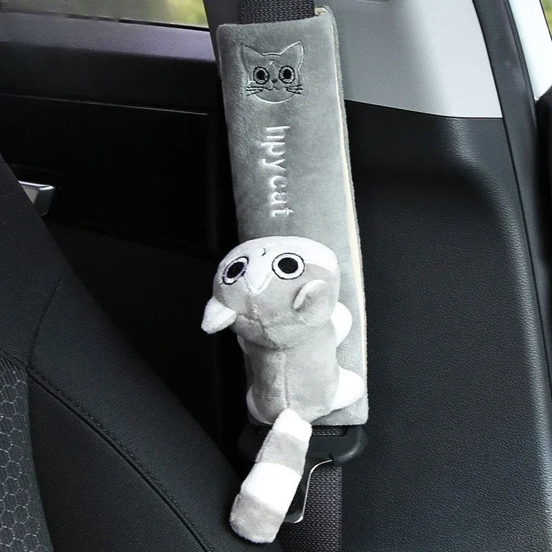 Cartoon Seat Belt Shoulder Protector Covers – Extended Safety Padding for Men & Women | Cute Car Interior Accessory