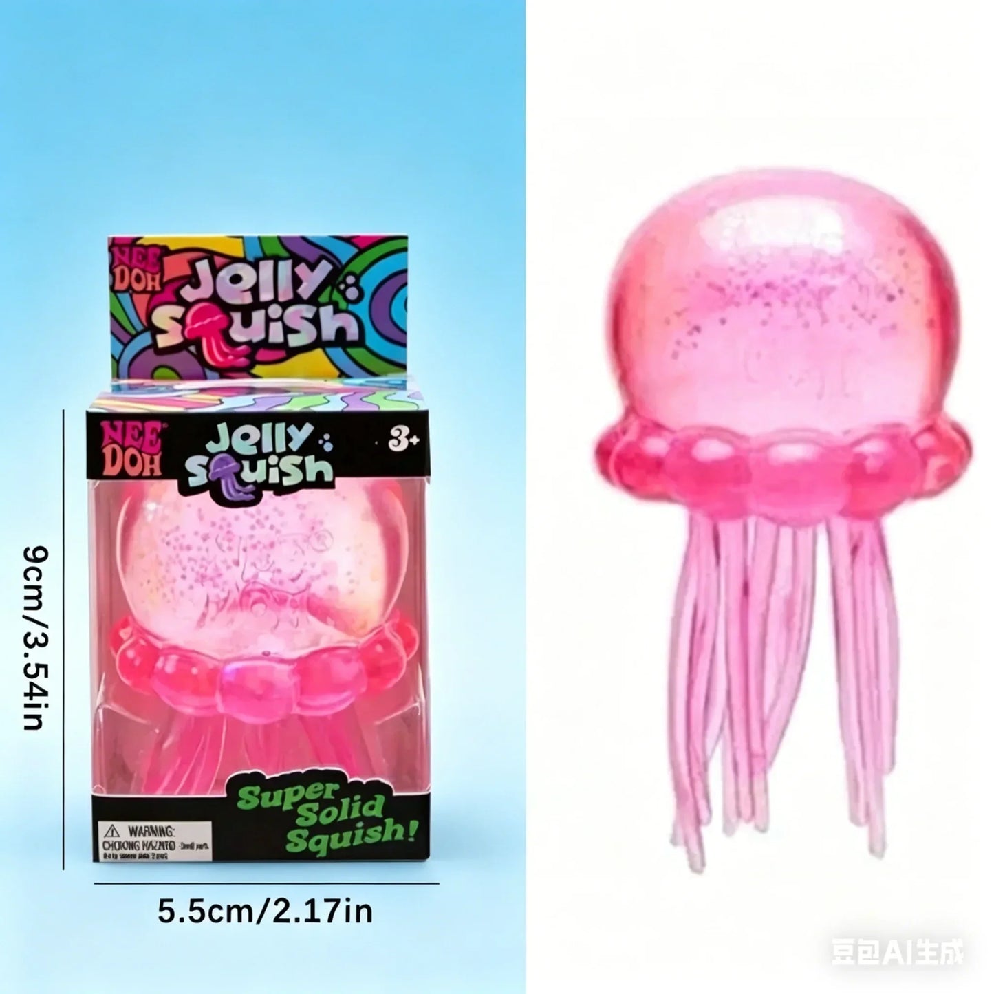 Music-Activated Jellyfish Stress Relief Toy | Squishy Sensory Fidget, Ages 14+