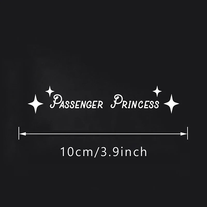Passenger Princess Mirror Car Decal Sticker – Cute Vinyl Art Decoration for Car Interior & Doors
