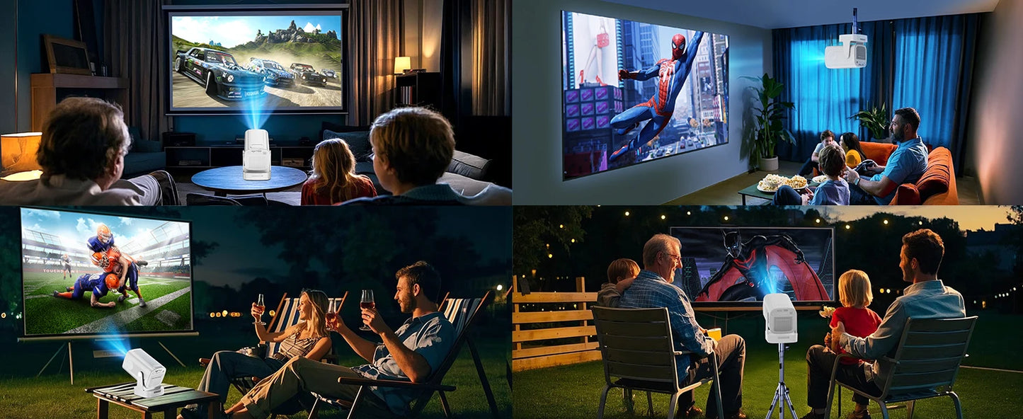 4K Native HD Projector | Android Built-In, WiFi 6