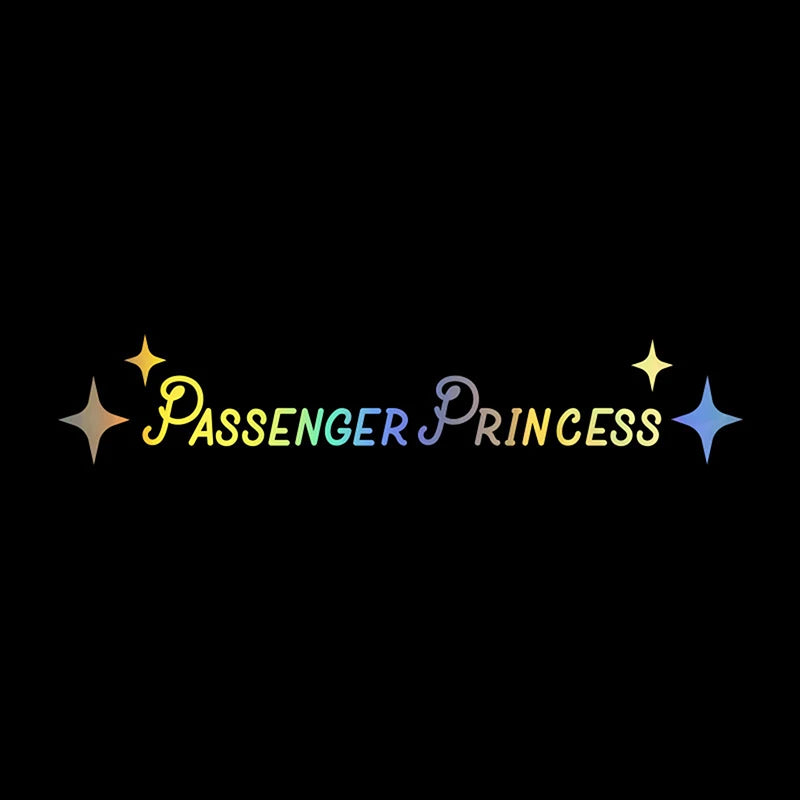 Passenger Princess Mirror Car Decal Sticker – Cute Vinyl Art Decoration for Car Interior & Doors