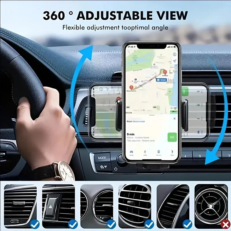 Air Vent Car Phone Holder Clip | Universal Fit 4.7–6.7 Inch Devices