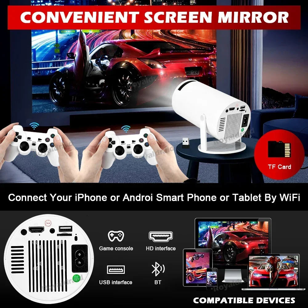 Portable Retro Gaming Projector Console | 19,000+ Games, 4K, 2 Wireless Controllers