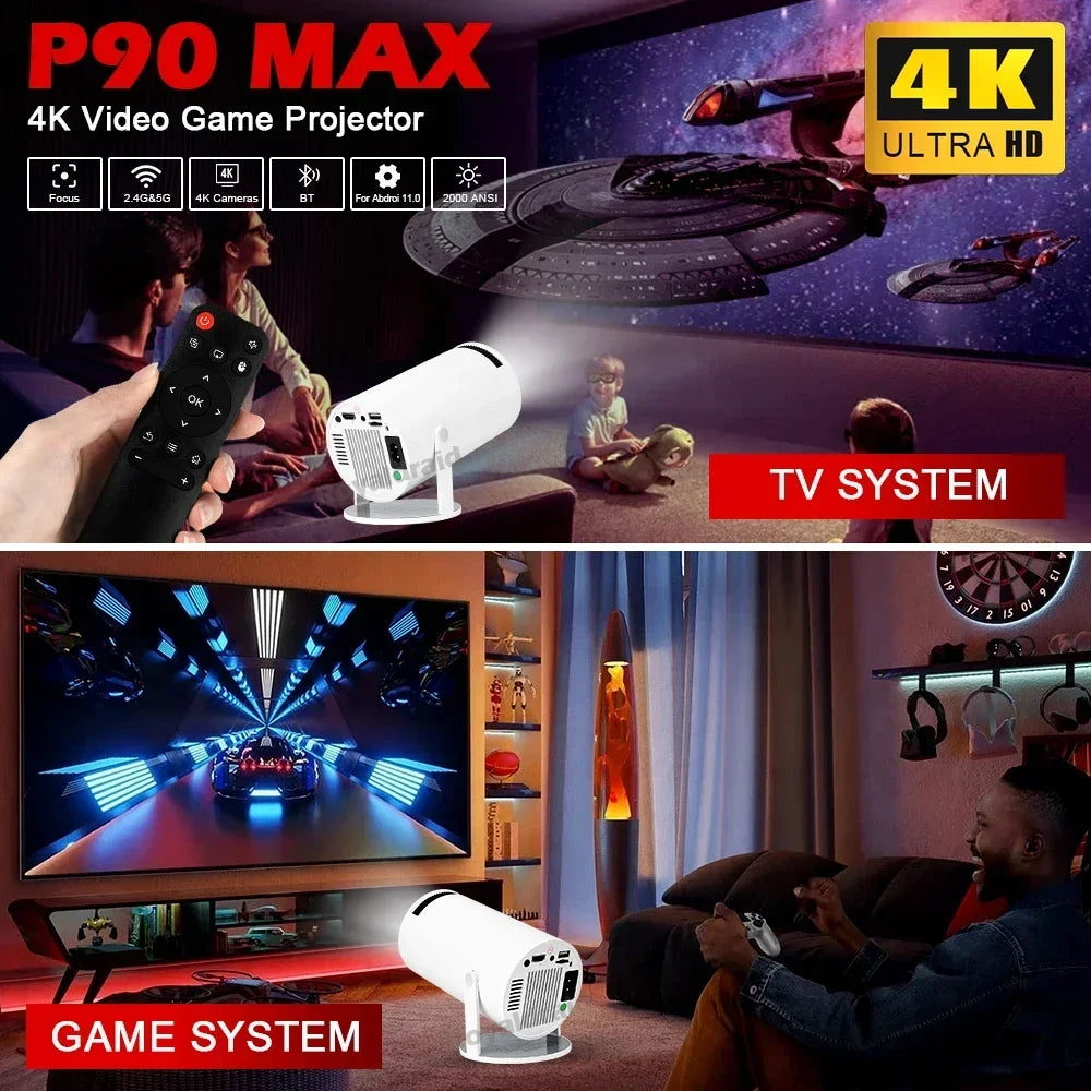Portable Retro Gaming Projector Console | 19,000+ Games, 4K, 2 Wireless Controllers