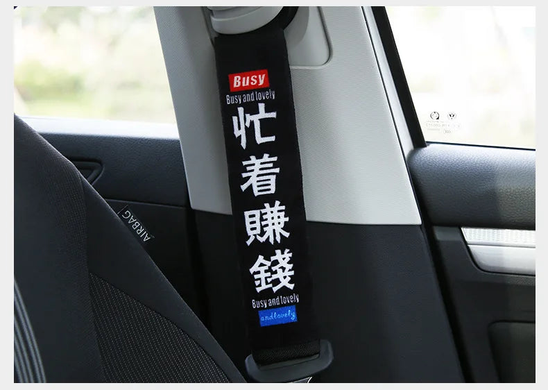 Cartoon Seat Belt Shoulder Protector Covers – Extended Safety Padding for Men & Women | Cute Car Interior Accessory