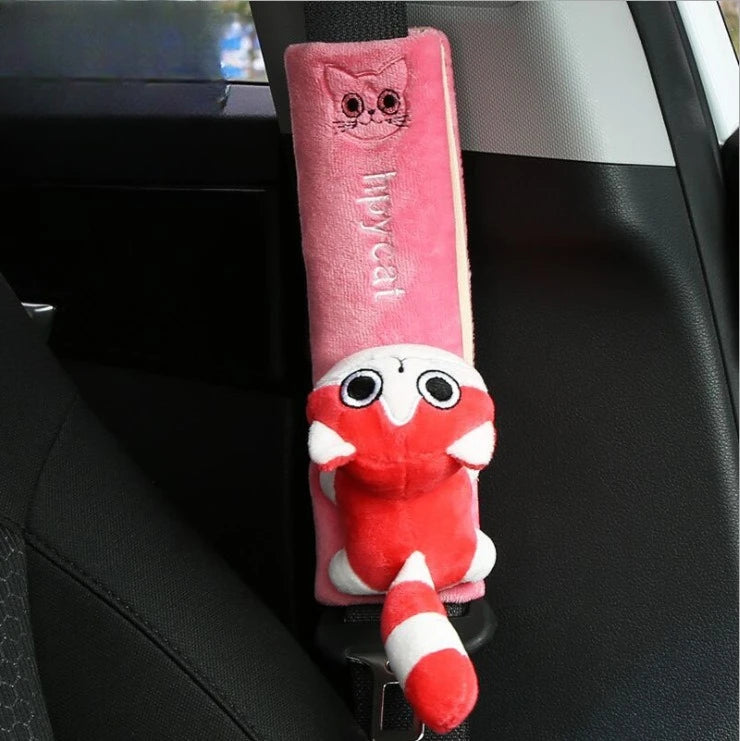 Cartoon Seat Belt Shoulder Protector Covers – Extended Safety Padding for Men & Women | Cute Car Interior Accessory