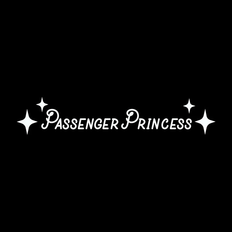 Passenger Princess Mirror Car Decal Sticker – Cute Vinyl Art Decoration for Car Interior & Doors