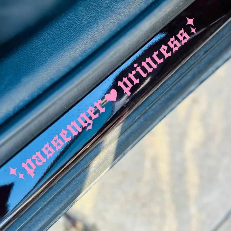 Passenger Princess Vinyl Car Window Sticker – Girly Car Decal for Women & Teen Girls