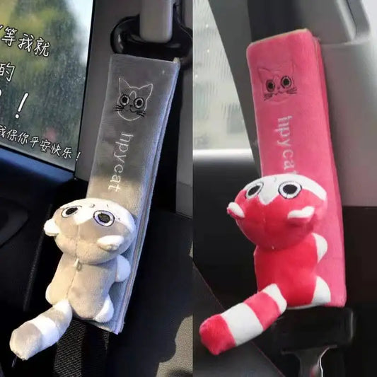 Cartoon Seat Belt Shoulder Protector Covers – Extended Safety Padding for Men & Women | Cute Car Interior Accessory