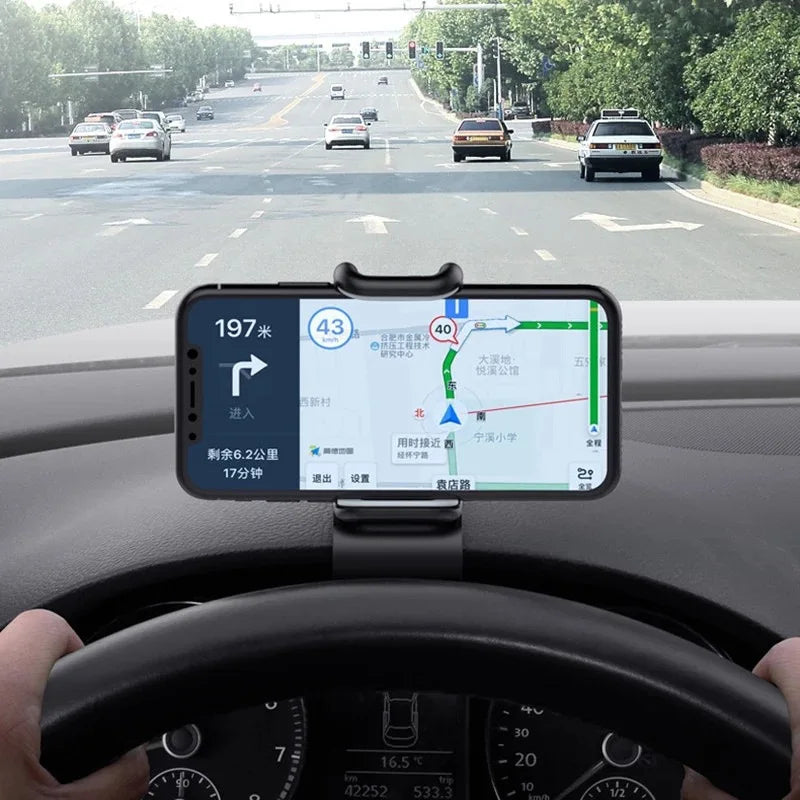 360° Rotating Dashboard Car Phone Mount | Universal Auto-Grip Bracket