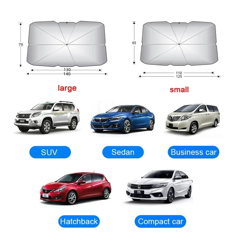 Foldable Car Windshield Sun Shade | UV Blocking Heat Insulator, All-Season
