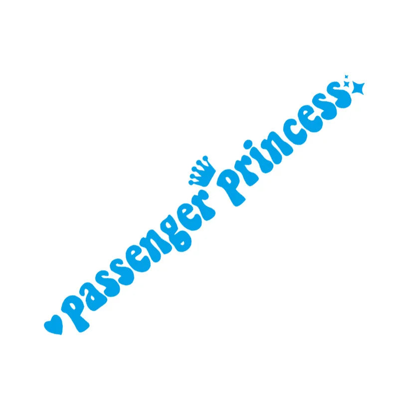 Passenger Princess Rearview Mirror Decal – Star Car Vinyl Sticker Interior Accessories for Women