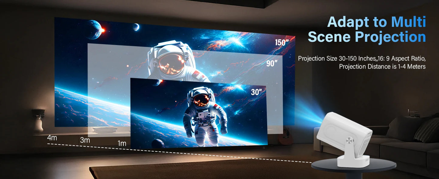 4K Native HD Projector | Android Built-In, WiFi 6