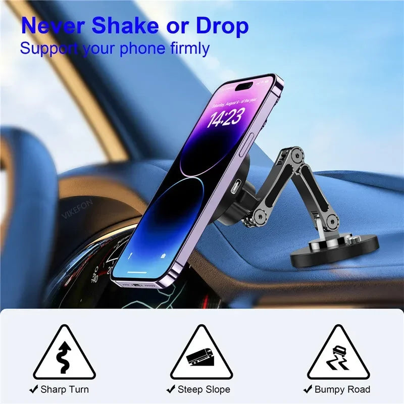 MagSafe Car Wireless Charger Holder | Fast Charging Mount for iPhone 12–15