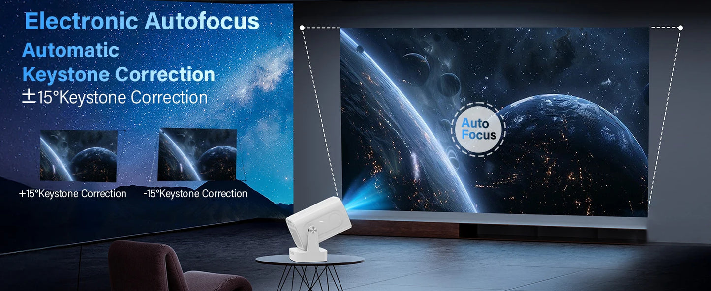 4K Native HD Projector | Android Built-In, WiFi 6