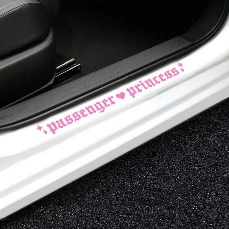 Passenger Princess Vinyl Car Window Sticker – Girly Car Decal for Women & Teen Girls