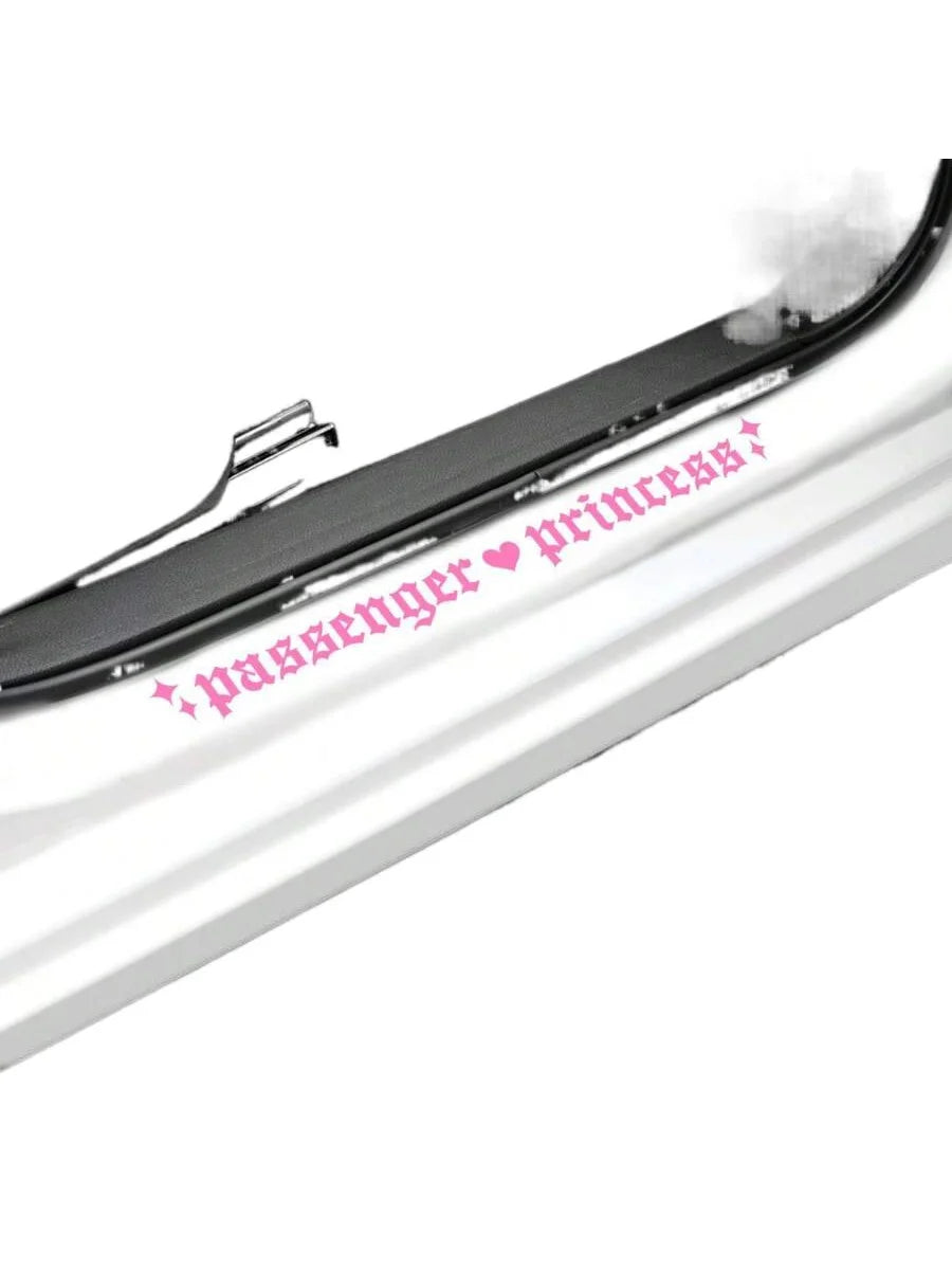 Passenger Princess Vinyl Car Window Sticker – Girly Car Decal for Women & Teen Girls