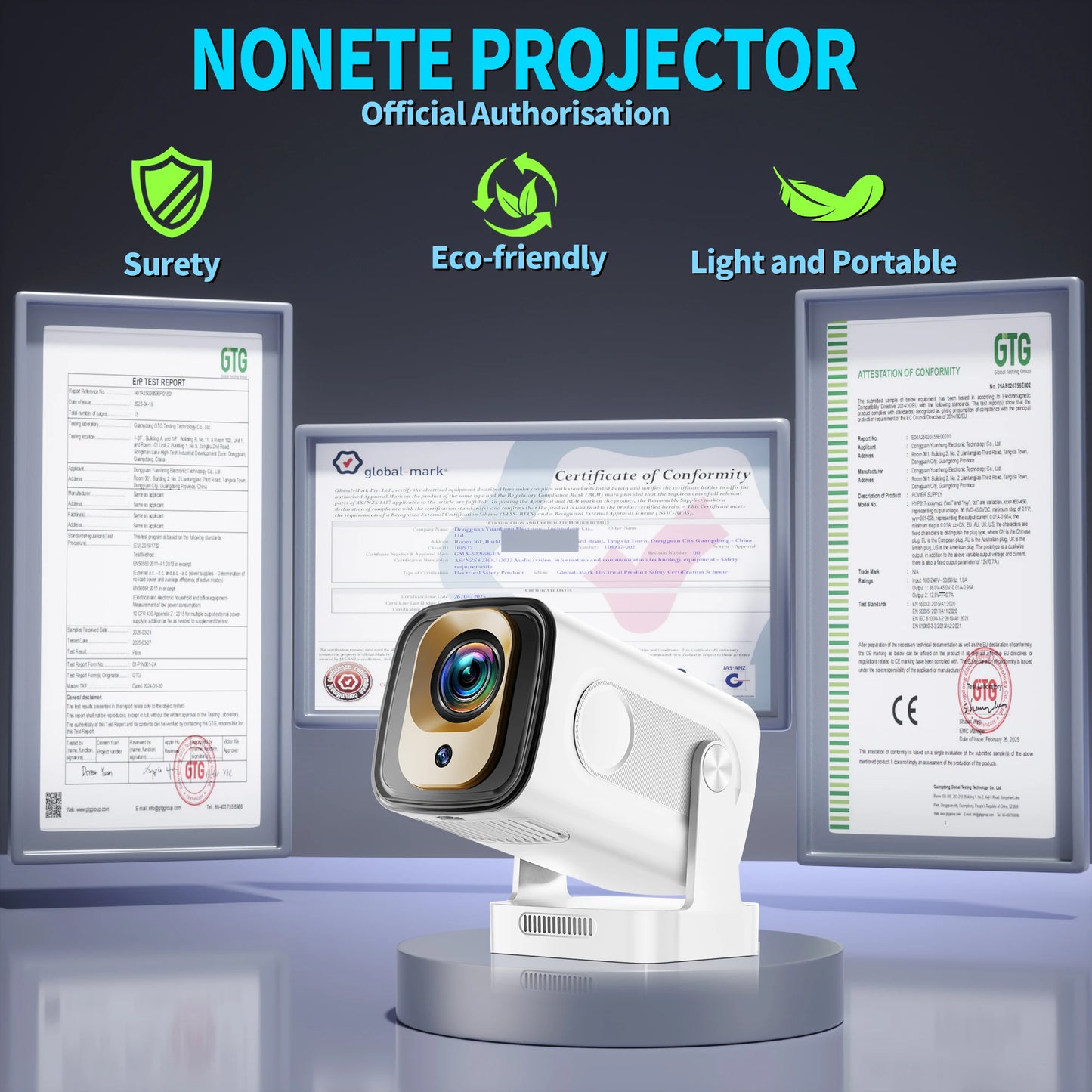 4K Native HD Projector | Android Built-In, WiFi 6