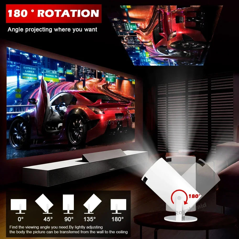 Portable Retro Gaming Projector Console | 19,000+ Games, 4K, 2 Wireless Controllers
