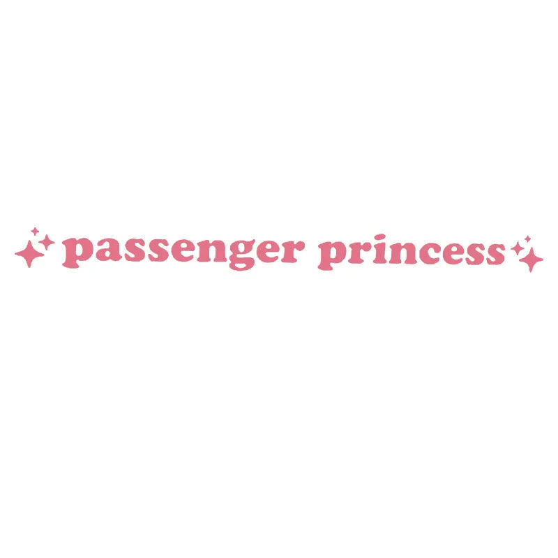 Passenger Princess Rearview Mirror Decal – Star Car Vinyl Sticker Interior Accessories for Women