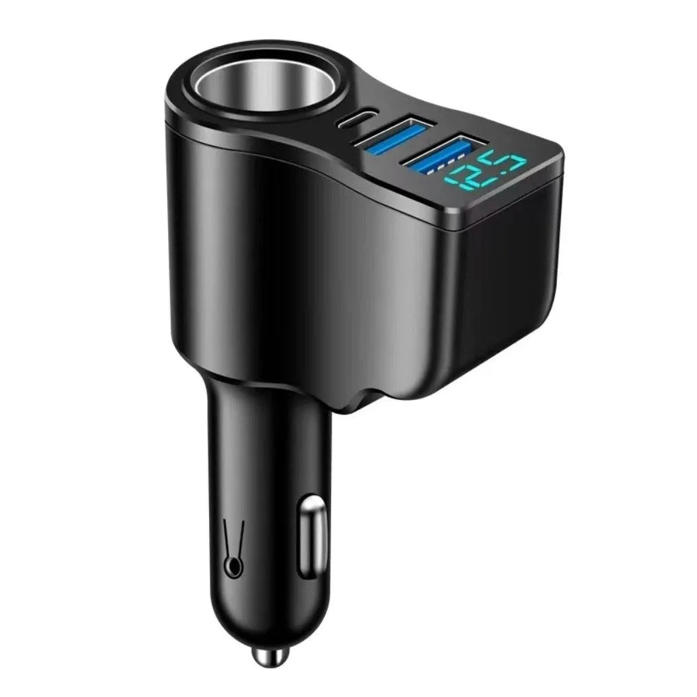 4-in-1 Dual USB & USB-C Multi-Device | 66W Fast Car Charger Inverter